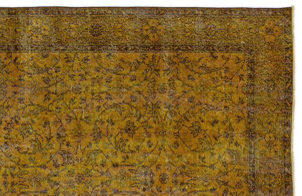 Sarı Bohem Eskitme Yün Halı 167x290