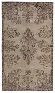 Atina Bej Eskitme Yün El Dokuma Halısı 172 x 300 Apex Unique