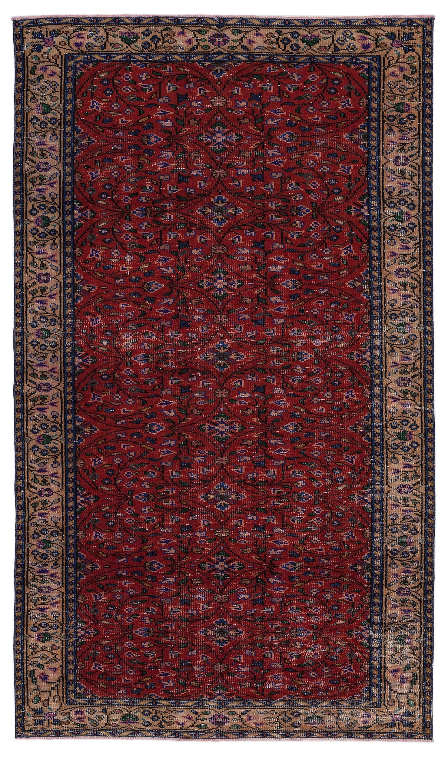 Atina Bej Eskitme Yün El Dokuma Halısı 159 x 276 Apex Unique