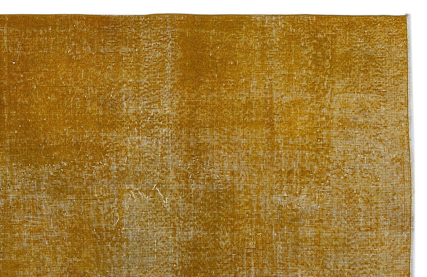 Sarı Eskitme Modern Yün Halı 198x315