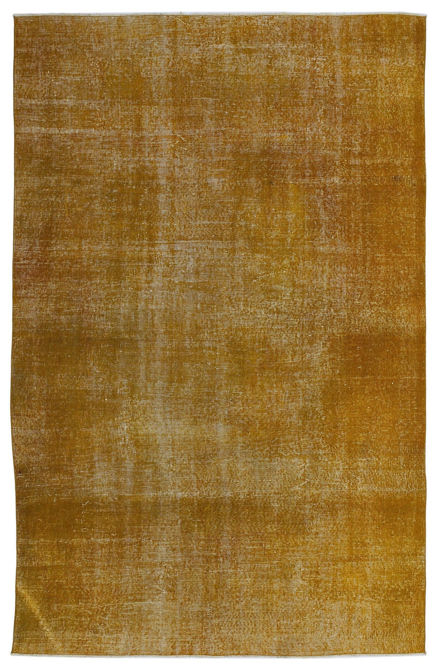 Sarı Eskitme Modern Yün Halı 198x315