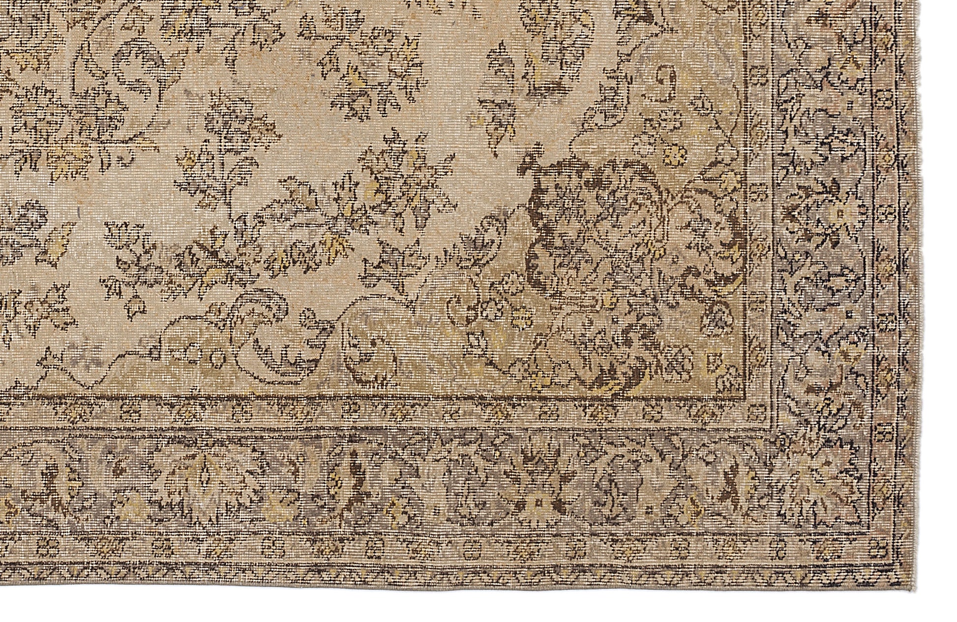 Atina Kahverengi Eskitme Yün El Dokuma Halısı 262 x 323 Apex Unique