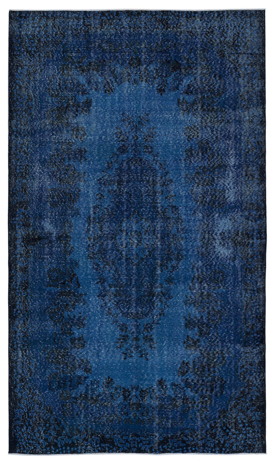 Lacivert Anadolu Bohem Eskitme Yün Halı 174x300 - Özel Seri