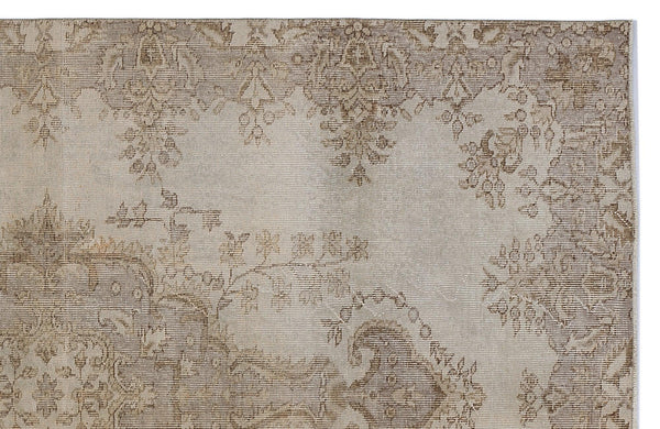 Bej Anadolu Eskitme Madalyonlu Yün Halı 170x258 - Özel Seri