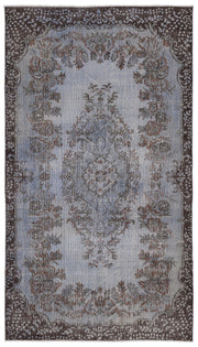 Atina Mavi Eskitme Yün El Dokuma Halısı 170 x 304 Apex Unique