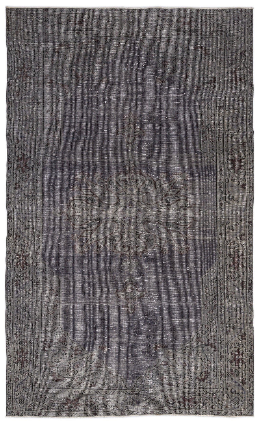 Gri Anadolu Bohem Madalyonlu Yün Halı 190x306 - Özel Seri