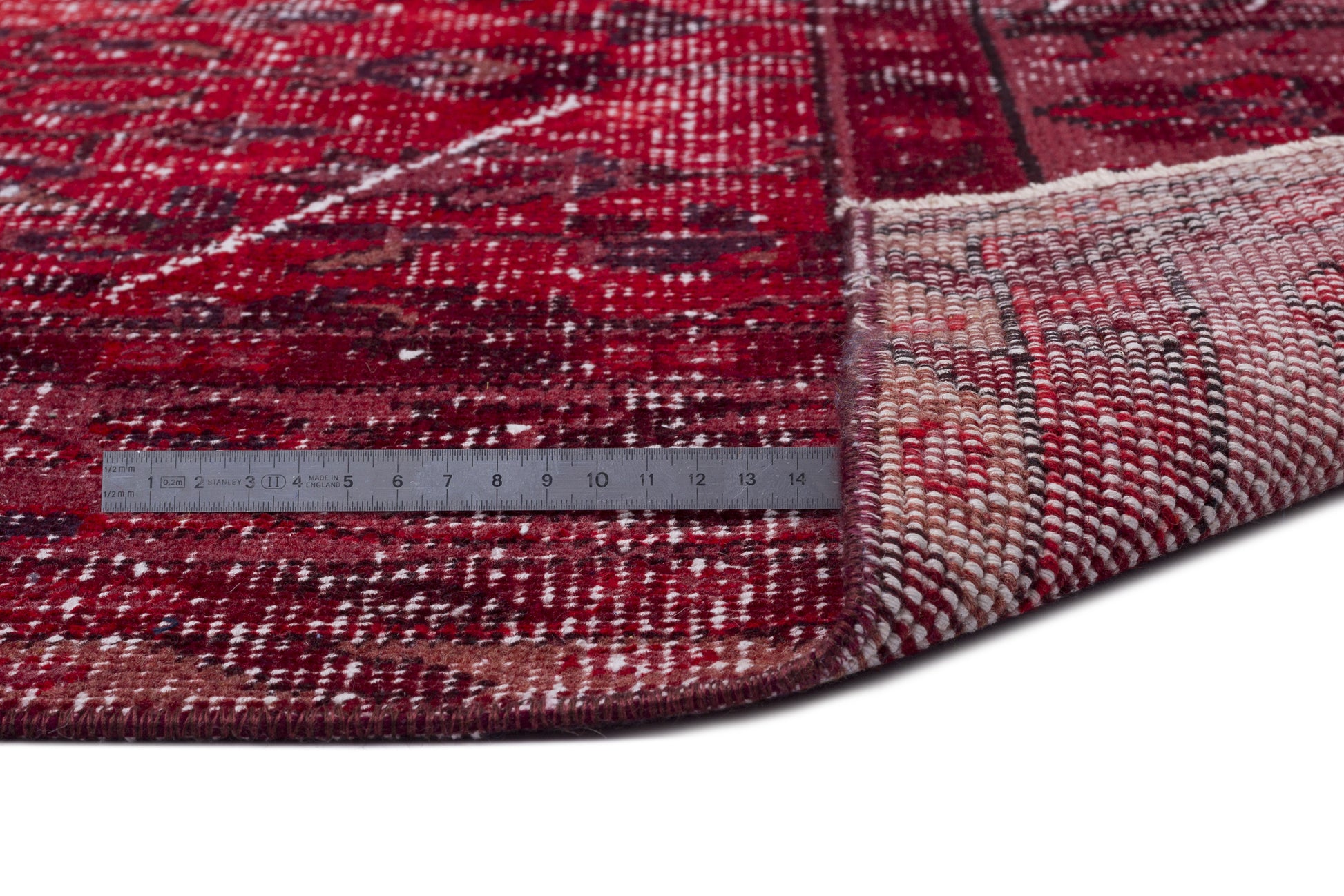 Atina Kırmızı Eskitme Yün El Dokuma Halısı 167 x 308 Apex Unique