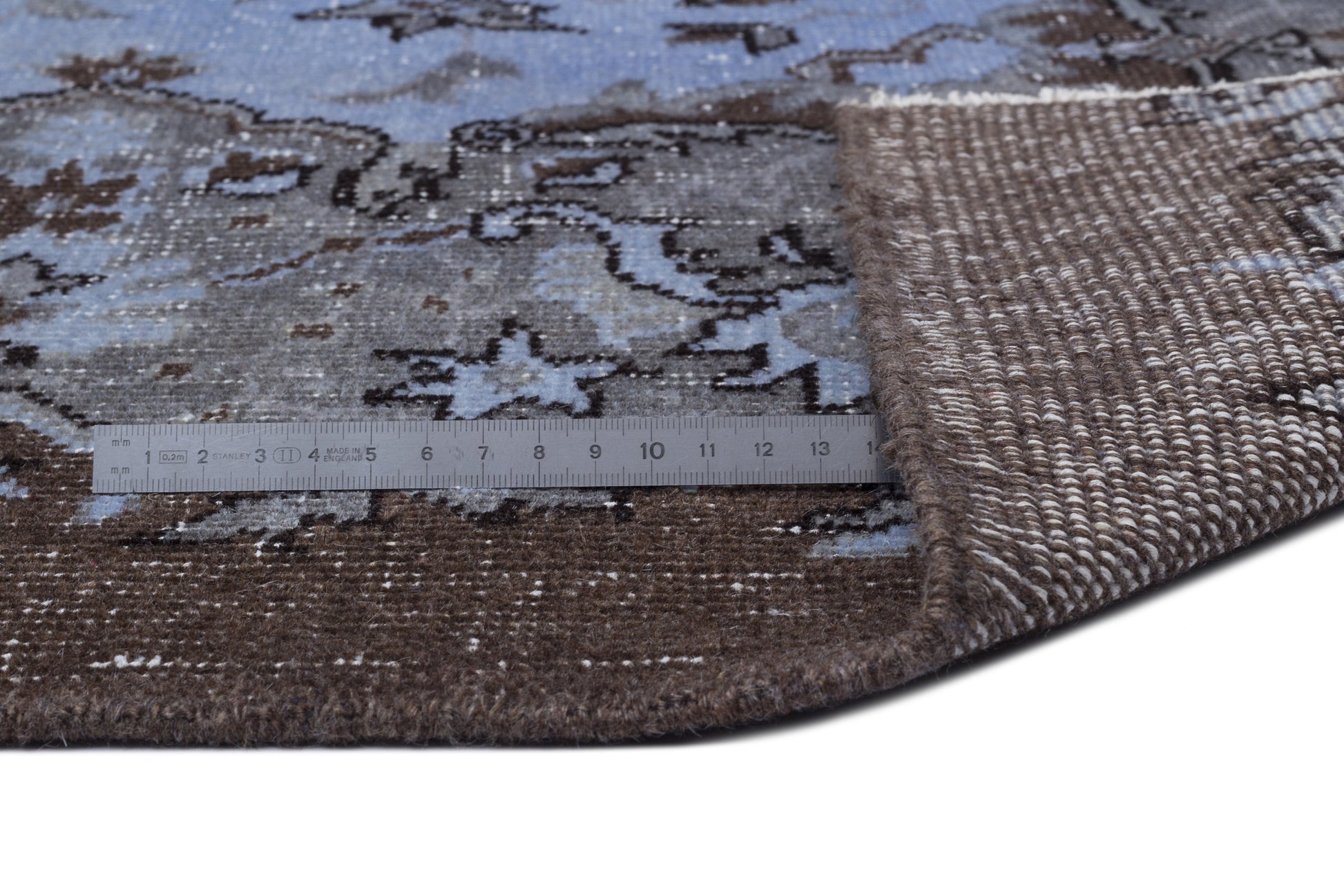 Atina Mavi Eskitme Yün El Dokuma Halısı 166 x 278 Apex Unique