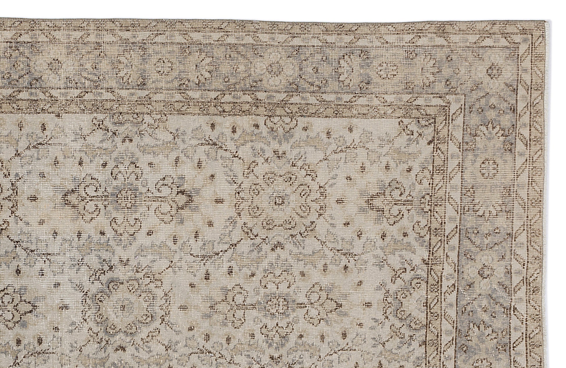 Atina Bej Eskitme Yün El Dokuma Halısı 190 x 293 Apex Unique