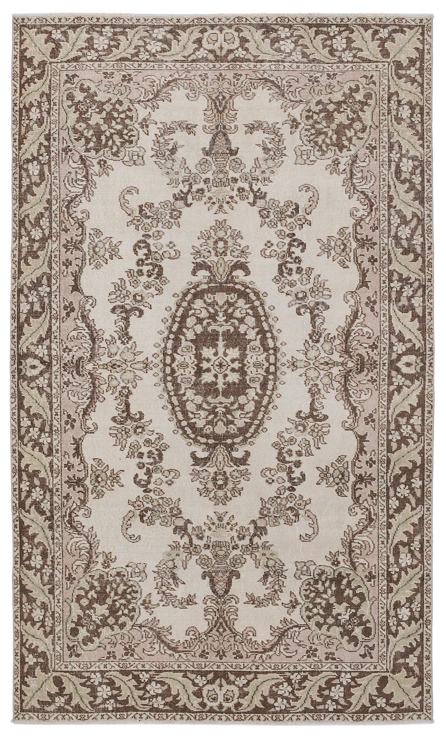 Atina Bej Eskitme Yün El Dokuma Halısı 167 x 285 Apex Unique