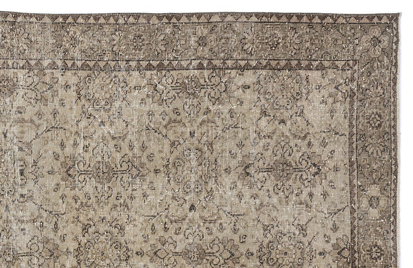 Bej Anadolu Eskitme Geometrik Yün Halı 169x288 - Özel Seri