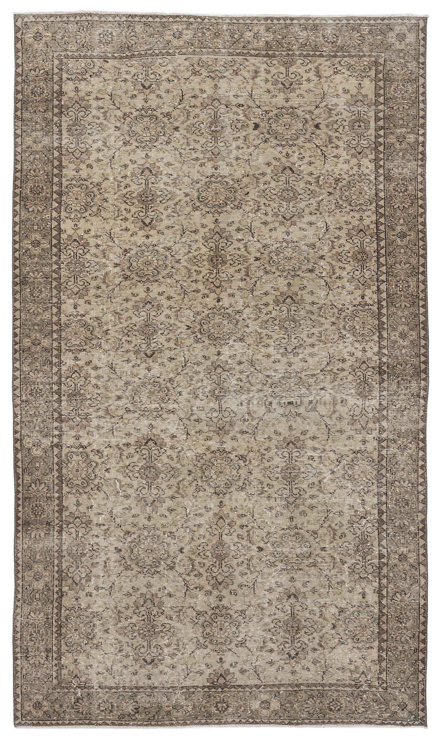 Atina Bej Eskitme Yün El Dokuma Halısı 169 x 288 Apex Unique