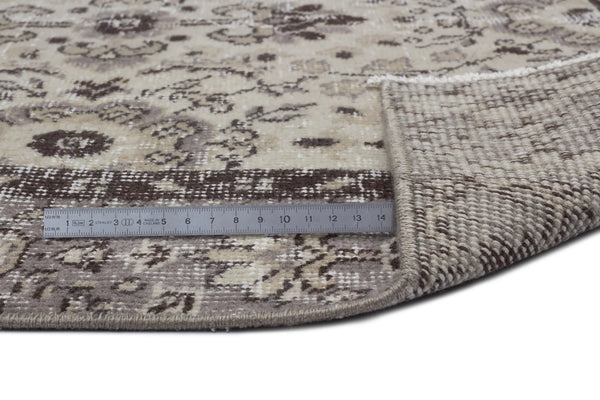 Bej Anadolu Eskitme Geometrik Yün Halı 148x262 - Özel Seri