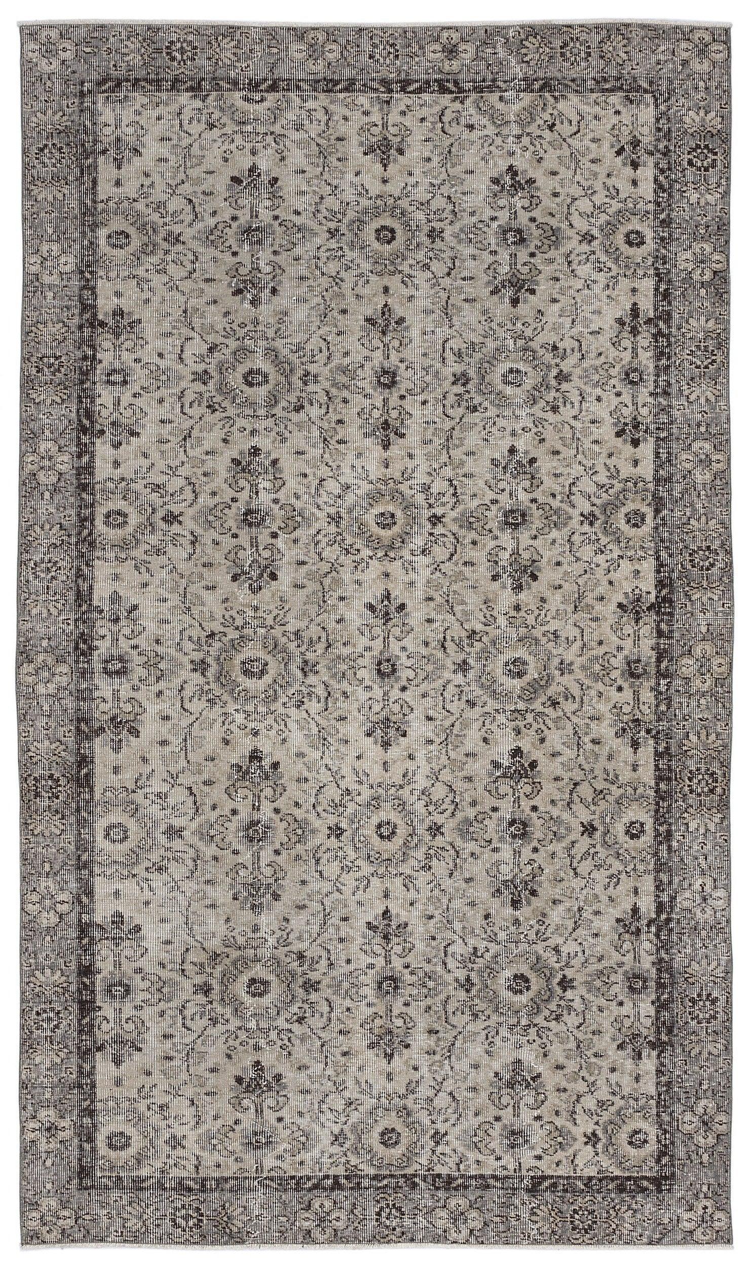 Bej Anadolu Eskitme Geometrik Yün Halı 148x262 - Özel Seri
