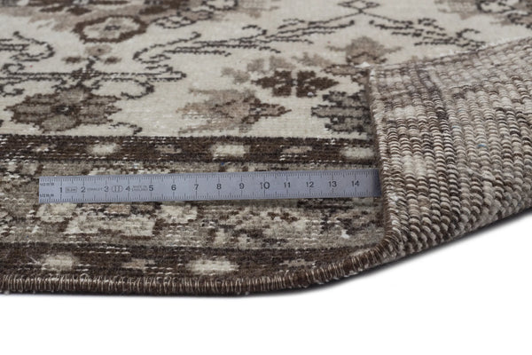 Bej Anadolu Eskitme Geometrik Yün Halı 152x246 - Özel Seri