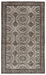 Bej Anadolu Eskitme Geometrik Yün Halı 152x246 - Özel Seri