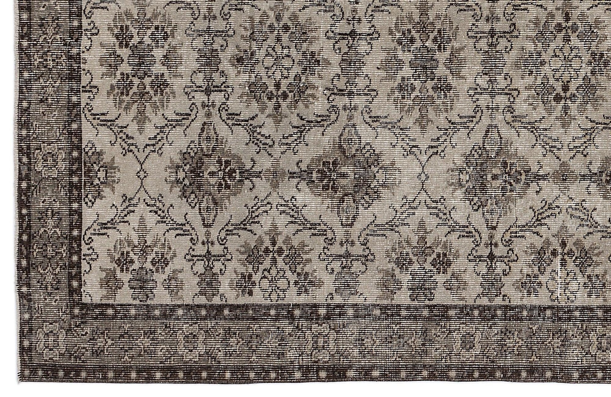 Bej Anadolu Eskitme Geometrik Yün Halı 152x246 - Özel Seri