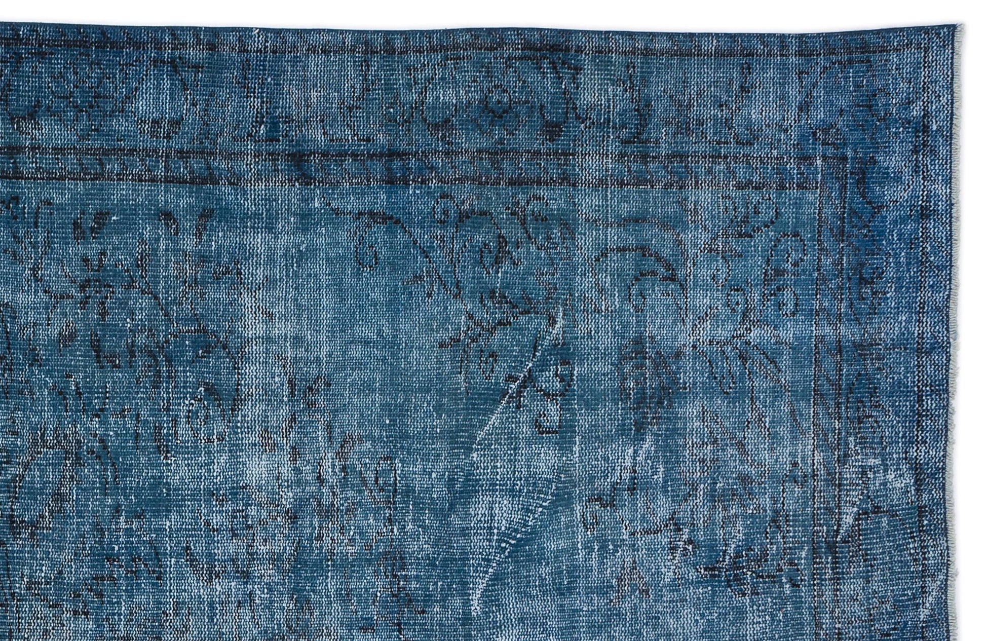 Atina Turkuaz Eskitme Yün El Dokuma Halısı 182 x 287 Apex Unique