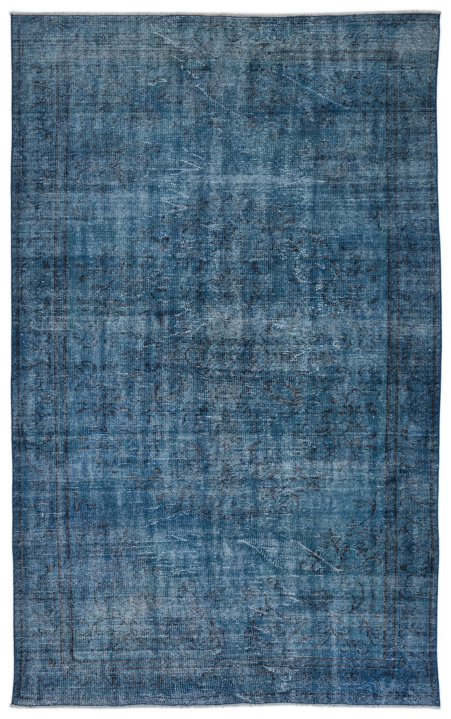 Atina Turkuaz Eskitme Yün El Dokuma Halısı 182 x 287 Apex Unique