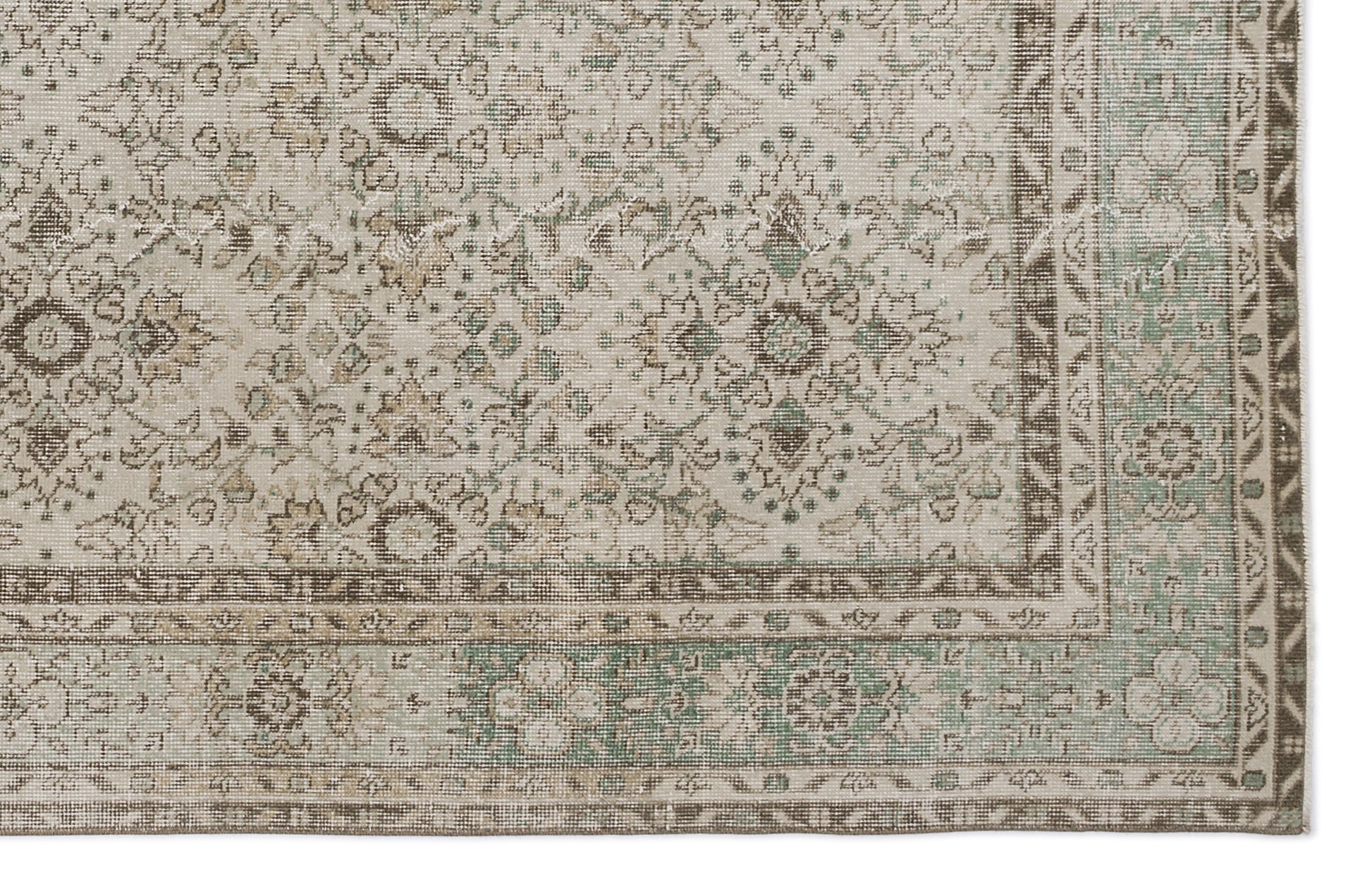 Atina Bej Eskitme Yün El Dokuma Halısı 197 x 312 Apex Unique