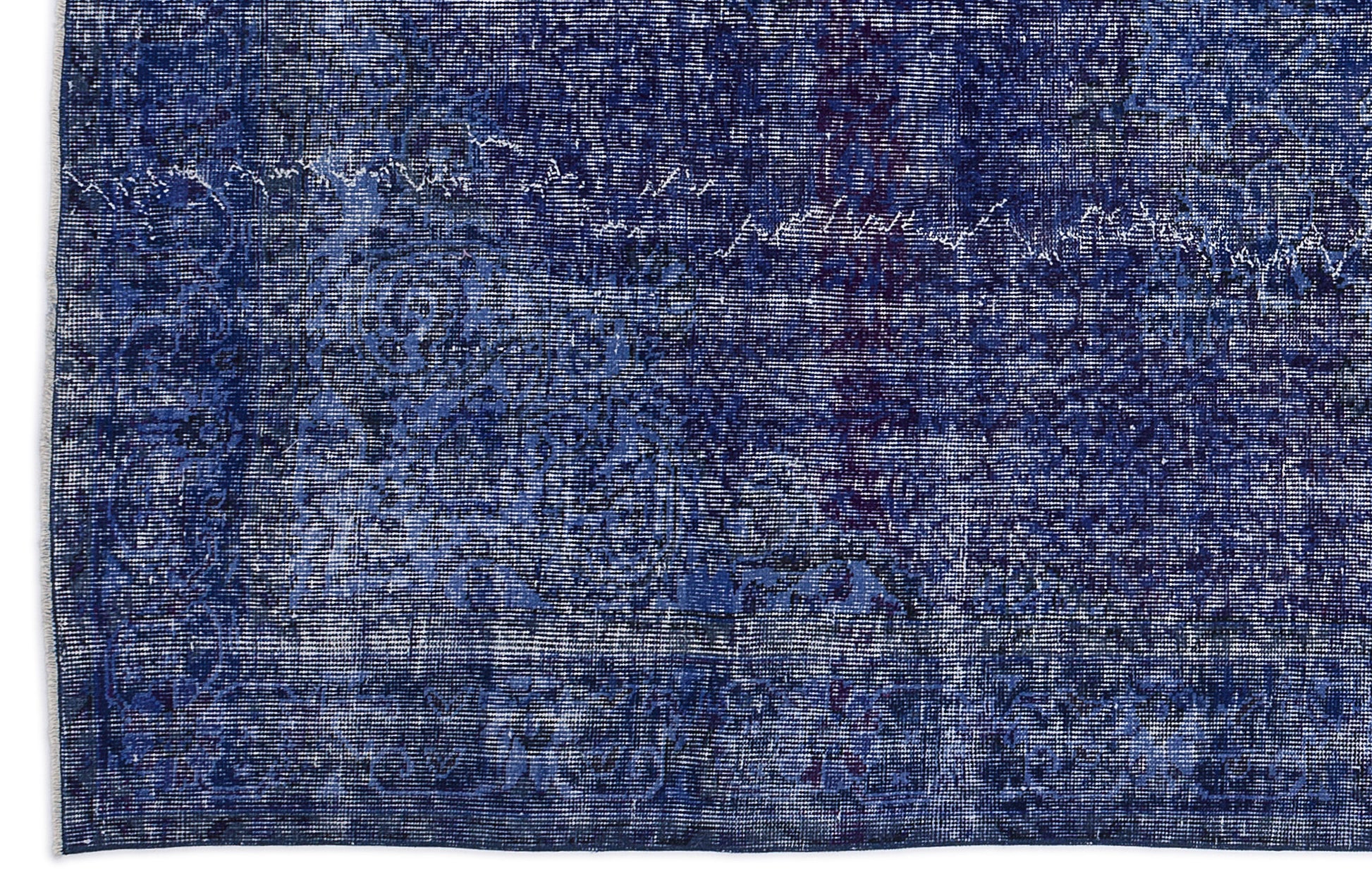 Atina Mavi Eskitme Yün El Dokuma Halısı 193 x 300 Apex Unique