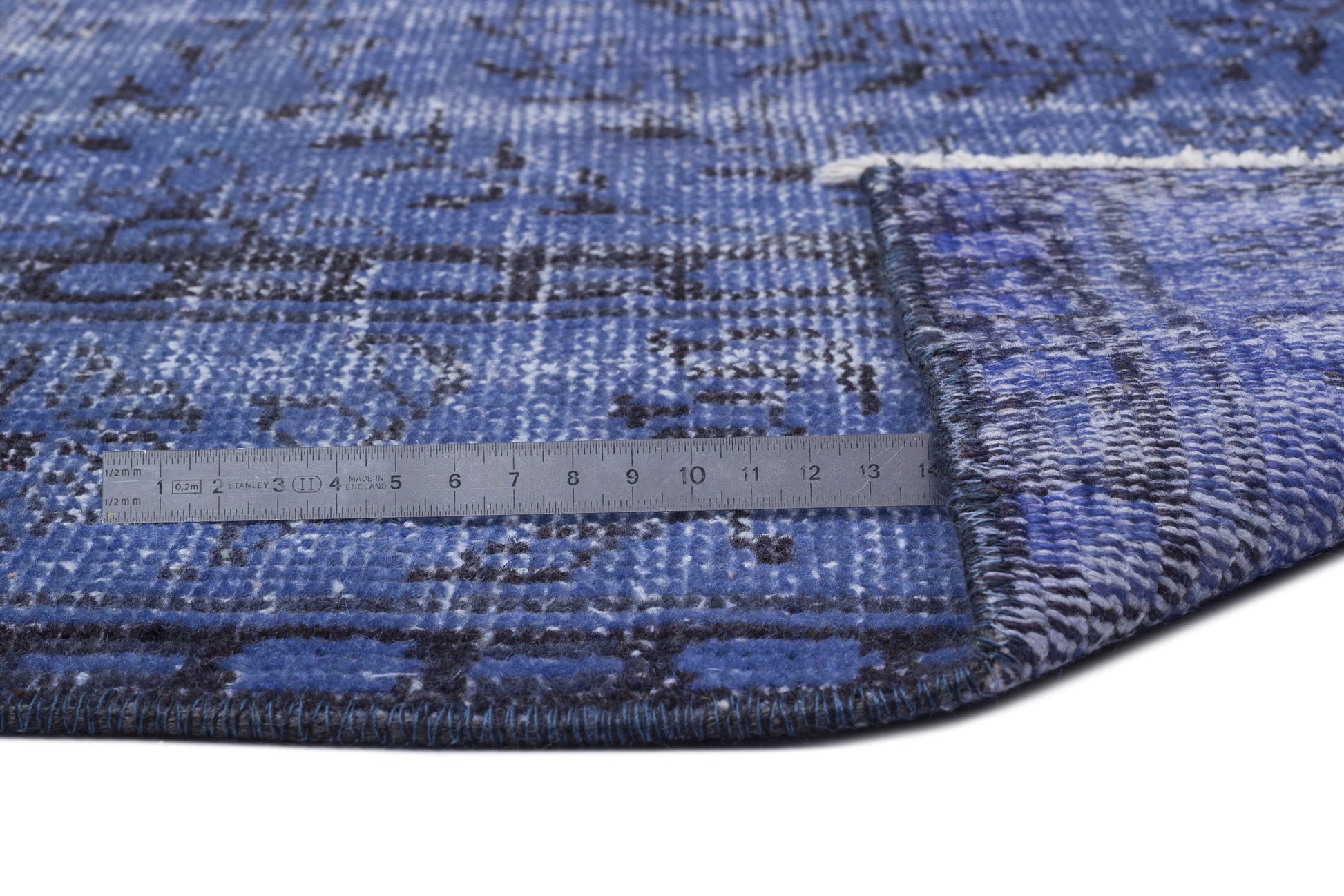 Atina Mavi Eskitme Yün El Dokuma Halısı 173 x 287 Apex Unique