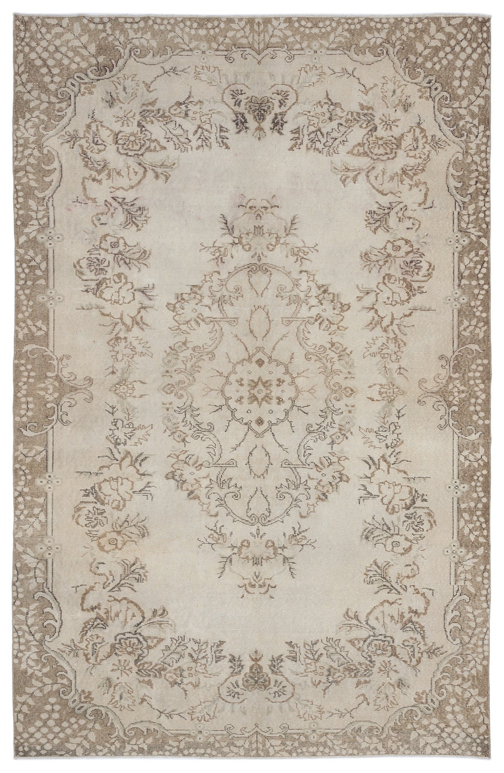 Atina Bej Eskitme Yün El Dokuma Halısı 202 x 317 Apex Unique