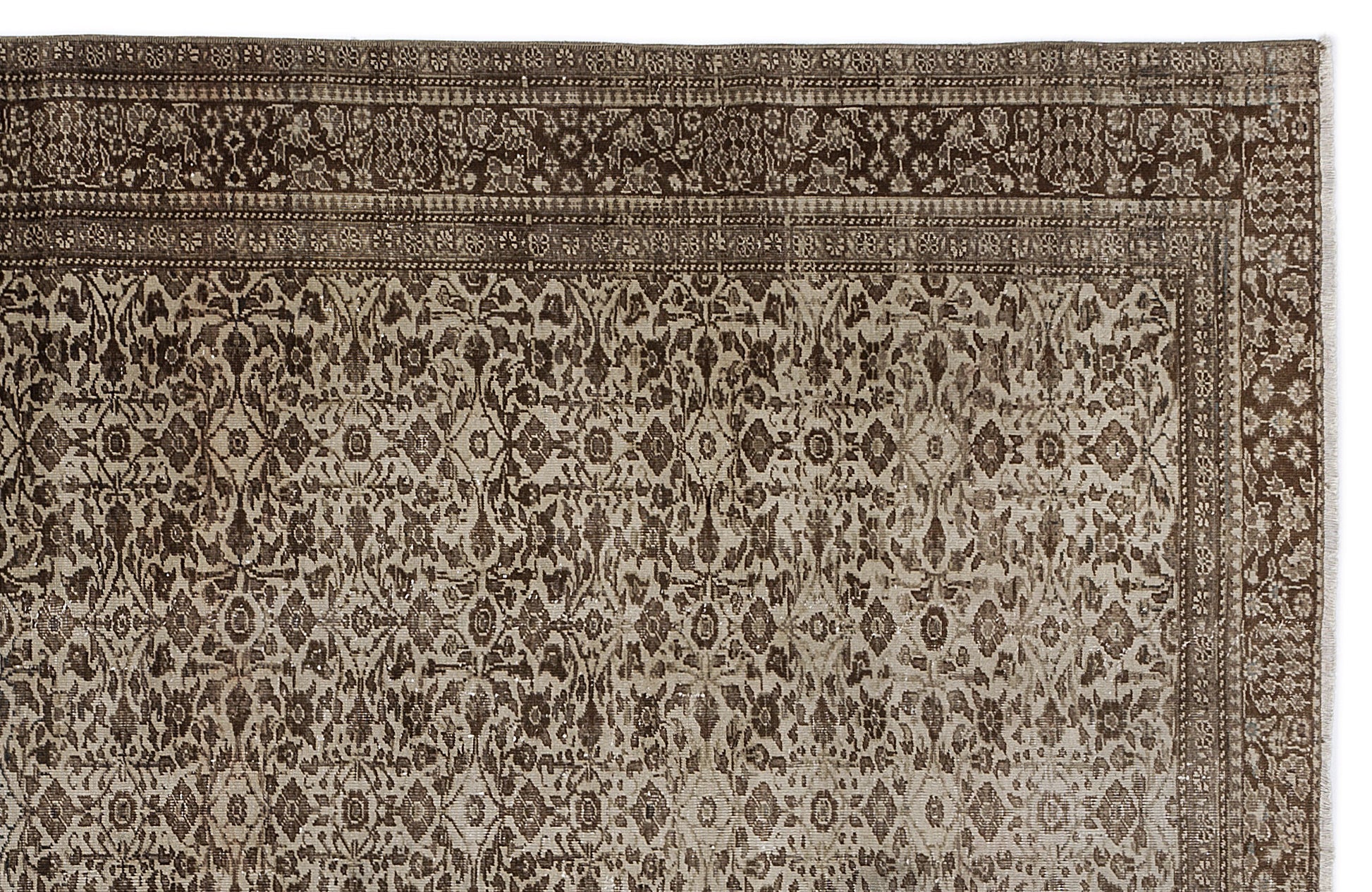 Atina Kahverengi Eskitme Yün El Dokuma Halısı 190 x 280 Apex Unique