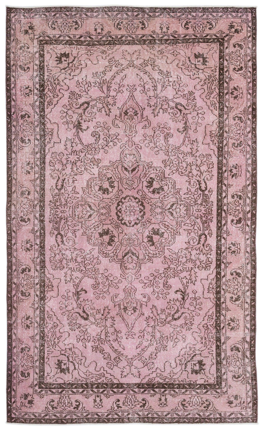 Pembe Anadolu Bohem Eskitme Yün Halı 180x300 - Özel Seri