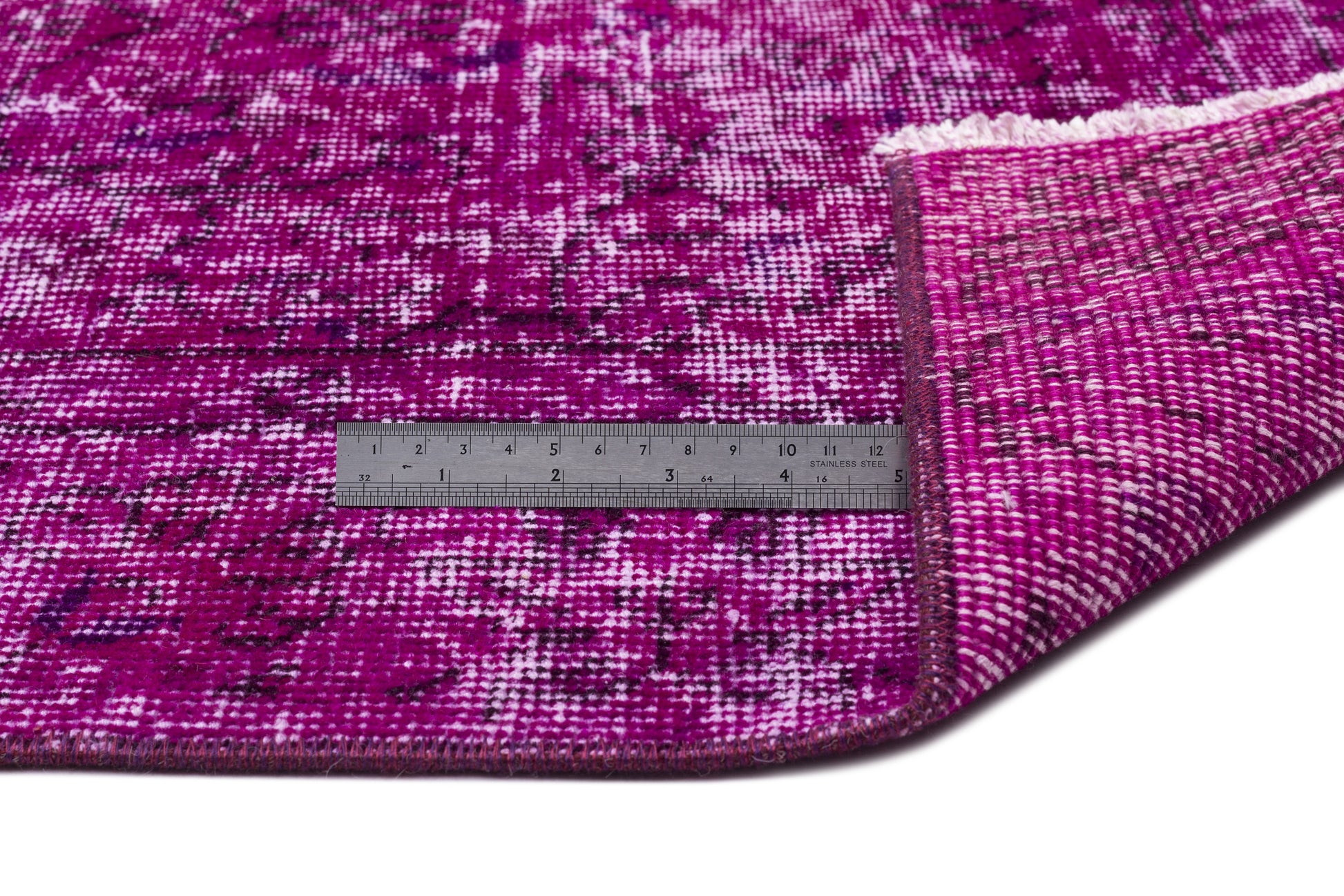 Atina Pembe Eskitme Yün El Dokuma Halısı 160 x 282 Apex Unique