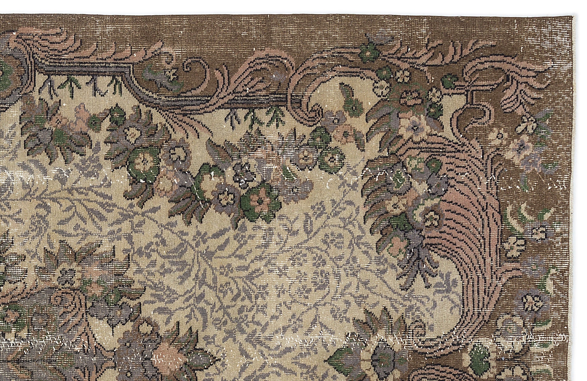 Atina Krem Klasik Yün El Dokuma Halısı 165 x 300 Apex Unique