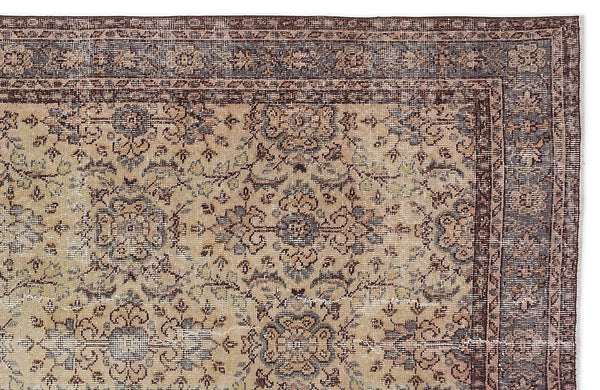Bej Anadolu Klasik Madalyonlu Yün Halı 155x273 - Özel Seri
