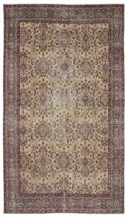 Atina Bej Eskitme Yün El Dokuma Halısı 155 x 273 Apex Unique