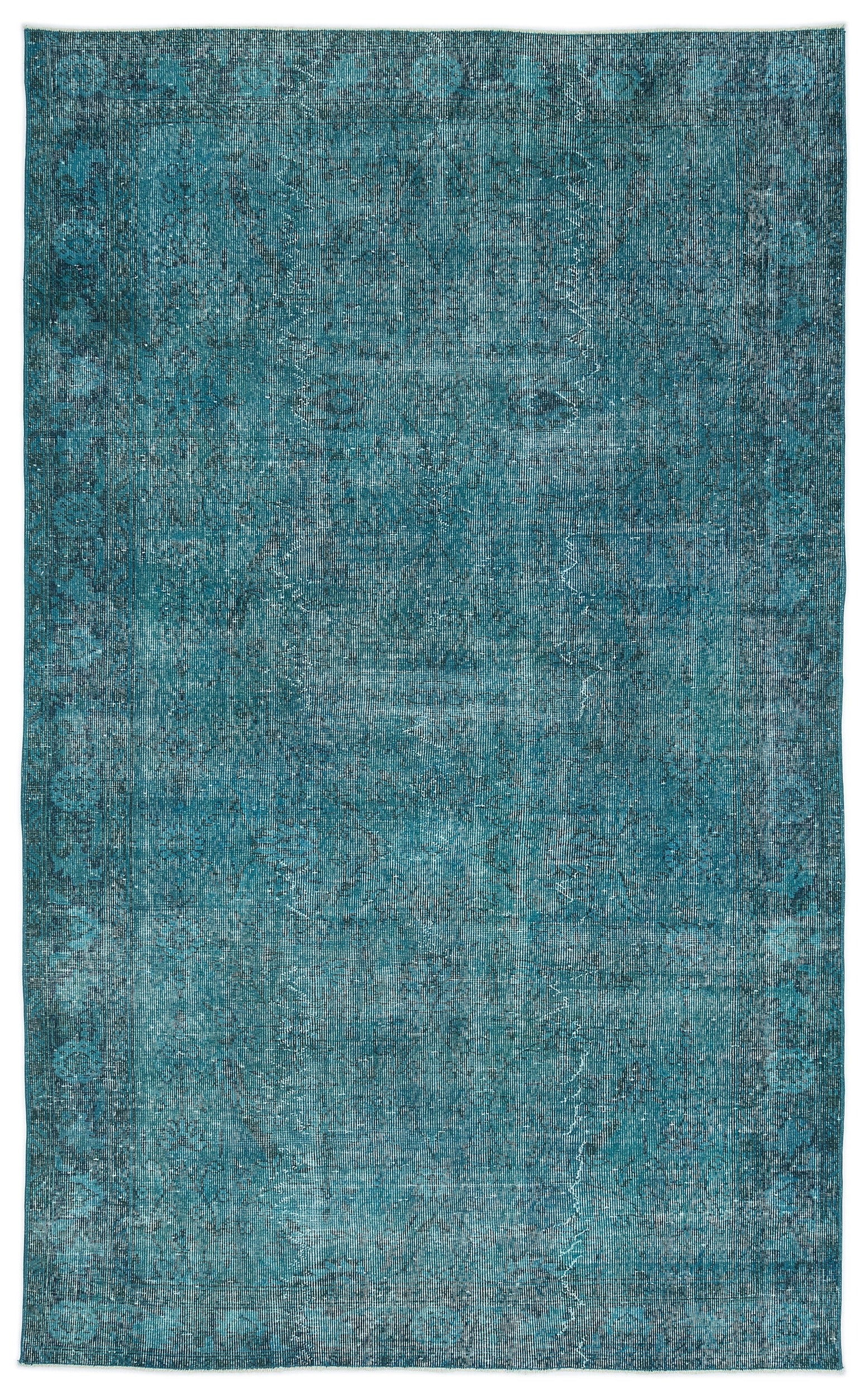 Atina Turkuaz Eskitme Yün El Dokuma Halısı 181 x 295 Apex Unique