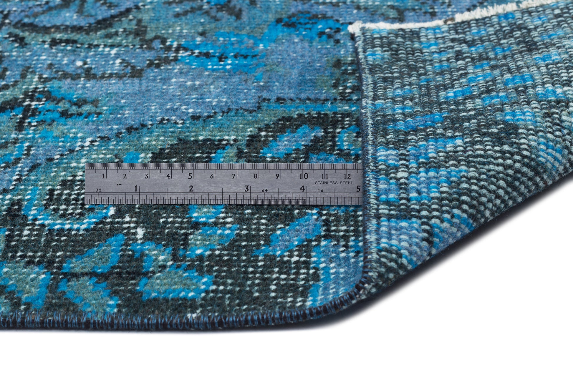 Atina Turkuaz Eskitme Yün El Dokuma Halısı 164 x 291 Apex Unique