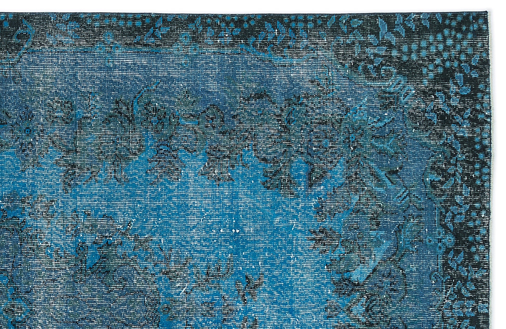 Atina Turkuaz Eskitme Yün El Dokuma Halısı 164 x 291 Apex Unique