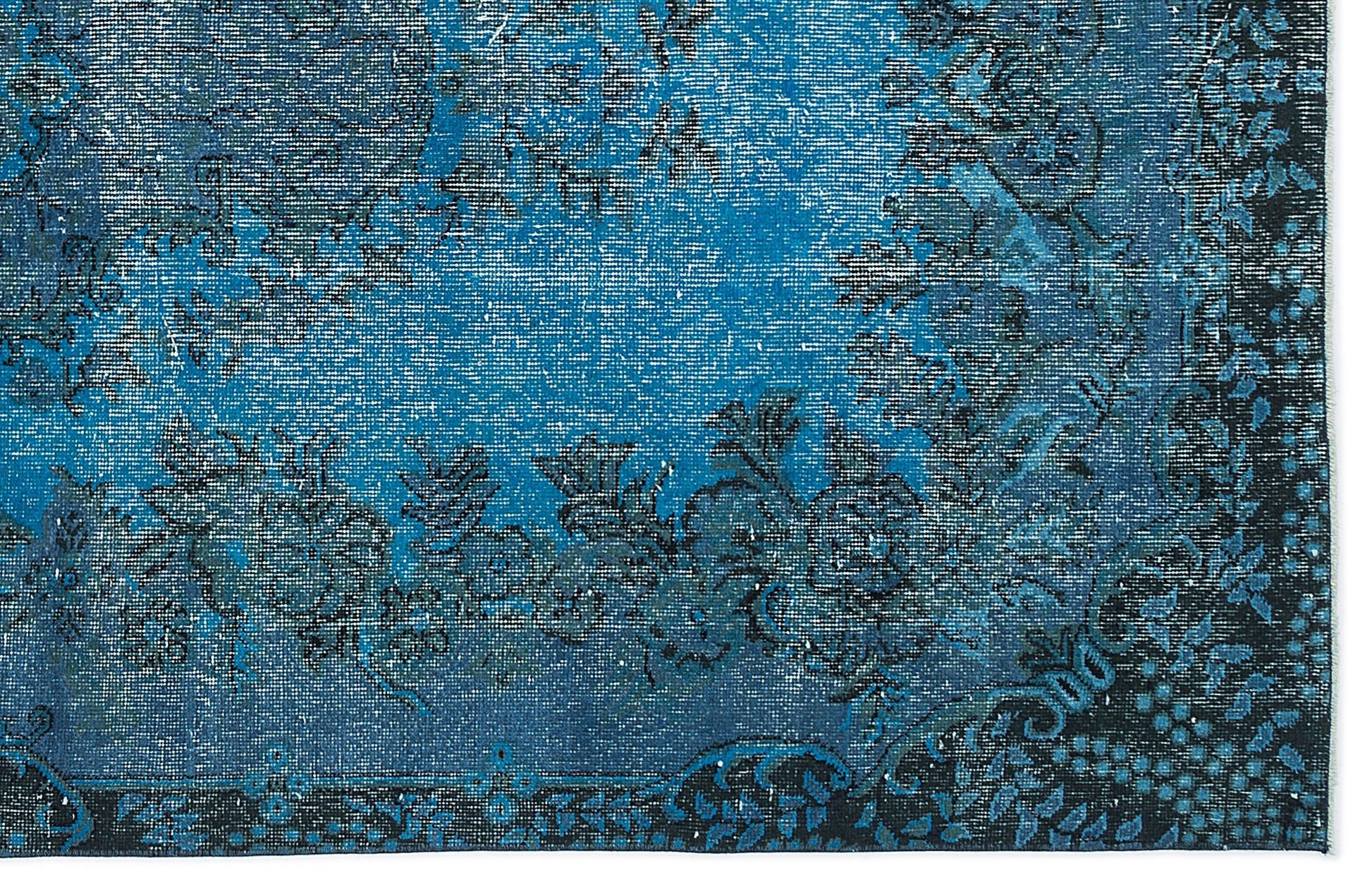 Atina Turkuaz Eskitme Yün El Dokuma Halısı 164 x 291 Apex Unique