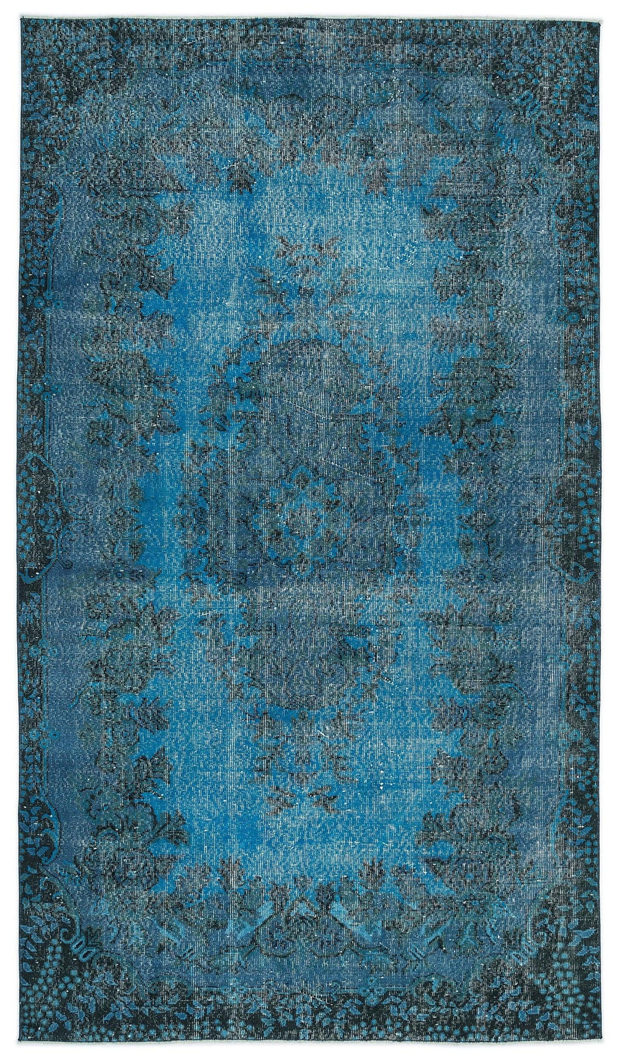 Bordo Gri Anadolu Bohem Eskitme Yün Halı 164x291 - Özel Seri