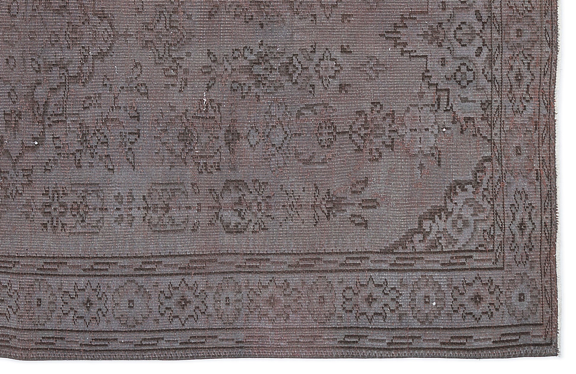 Atina Gri Eskitme Yün El Dokuma Halısı 166 x 268 Apex Unique