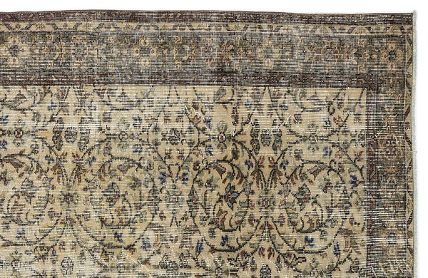 Bej Anadolu Eskitme Klasik Yün Halı 176x258 - Özel Seri