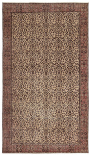 Atina Kahverengi Eskitme Yün El Dokuma Halısı 158 x 272 Apex Unique