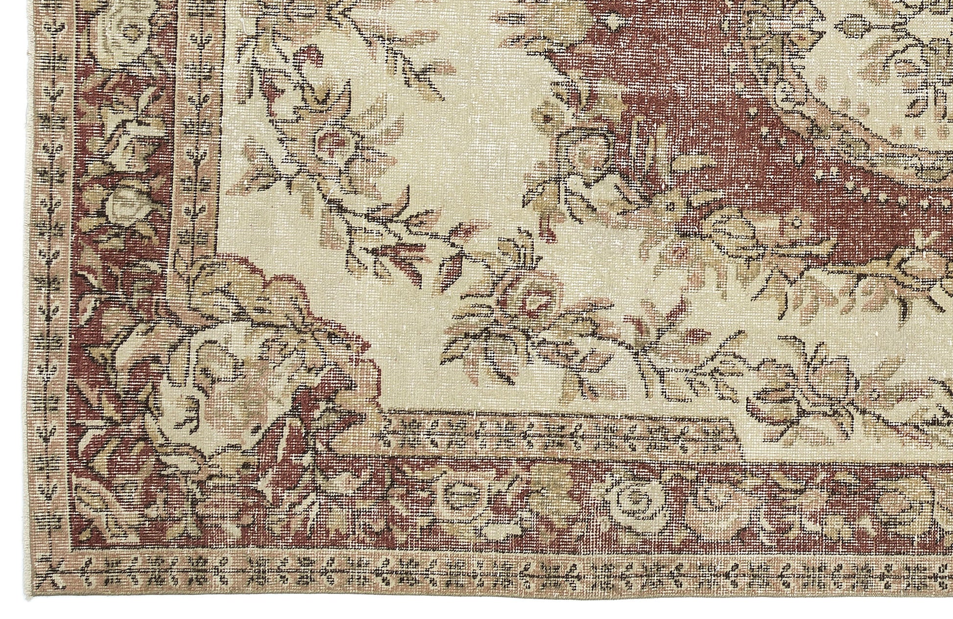 Atina Bej Eskitme Yün El Dokuma Halısı 174 x 301 Apex Unique