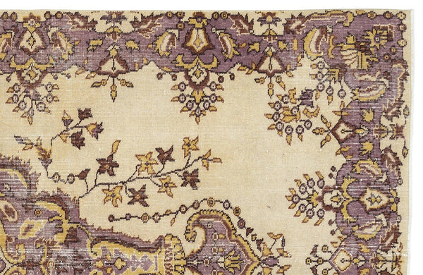 Bej Anadolu Eskitme Madalyonlu Yün Halı 165x304 - Özel Seri