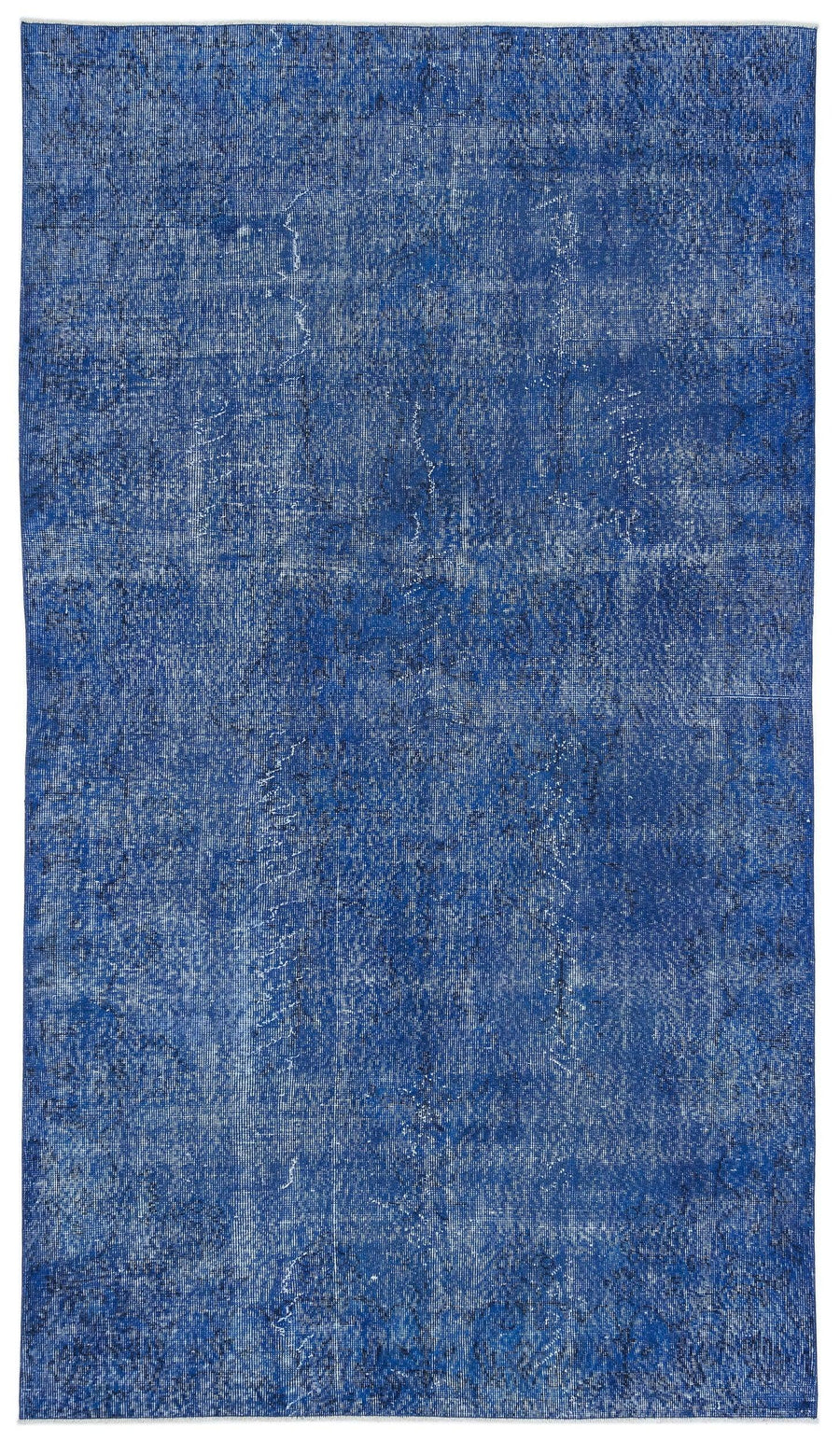 Mavi Anadolu Eskitme Çiçekli Yün Halı 175x305 - Özel Seri