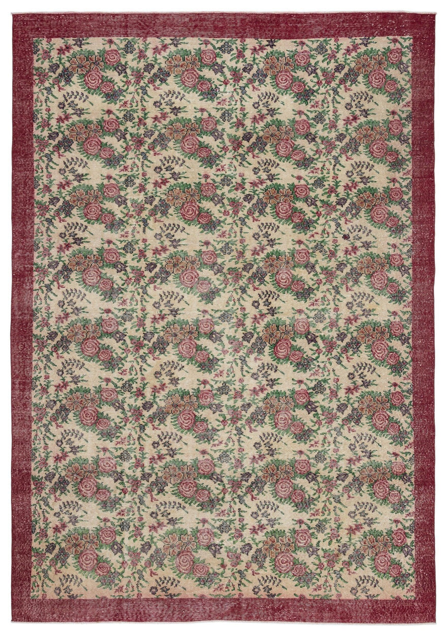Krem Isparta Eskitme Klasik Yün Halı 229x330 - Özel Seri