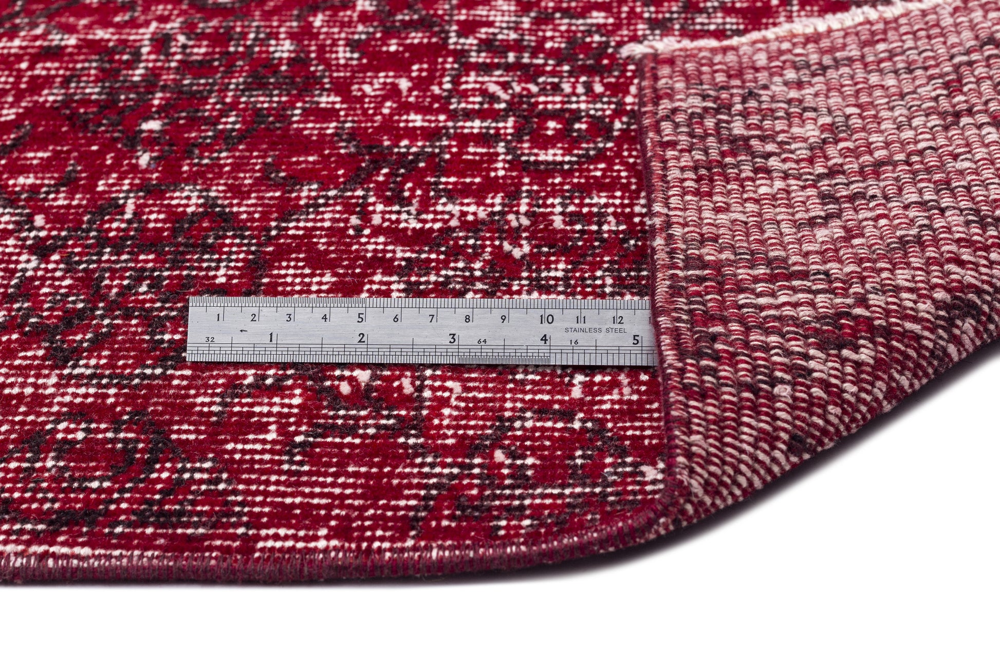 Atina Kırmızı Eskitme Yün El Dokuma Halısı 186 x 305 Apex Unique