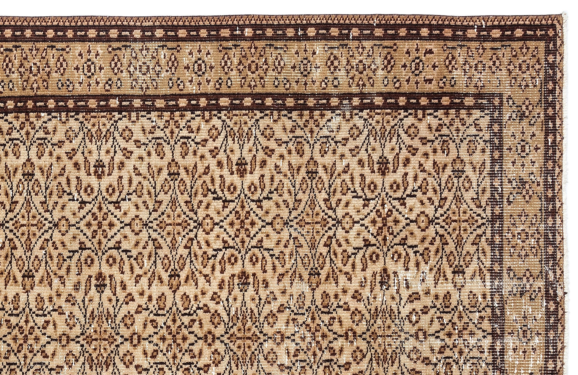 Atina Bej Eskitme Yün El Dokuma Halısı 157 x 263 Apex Unique