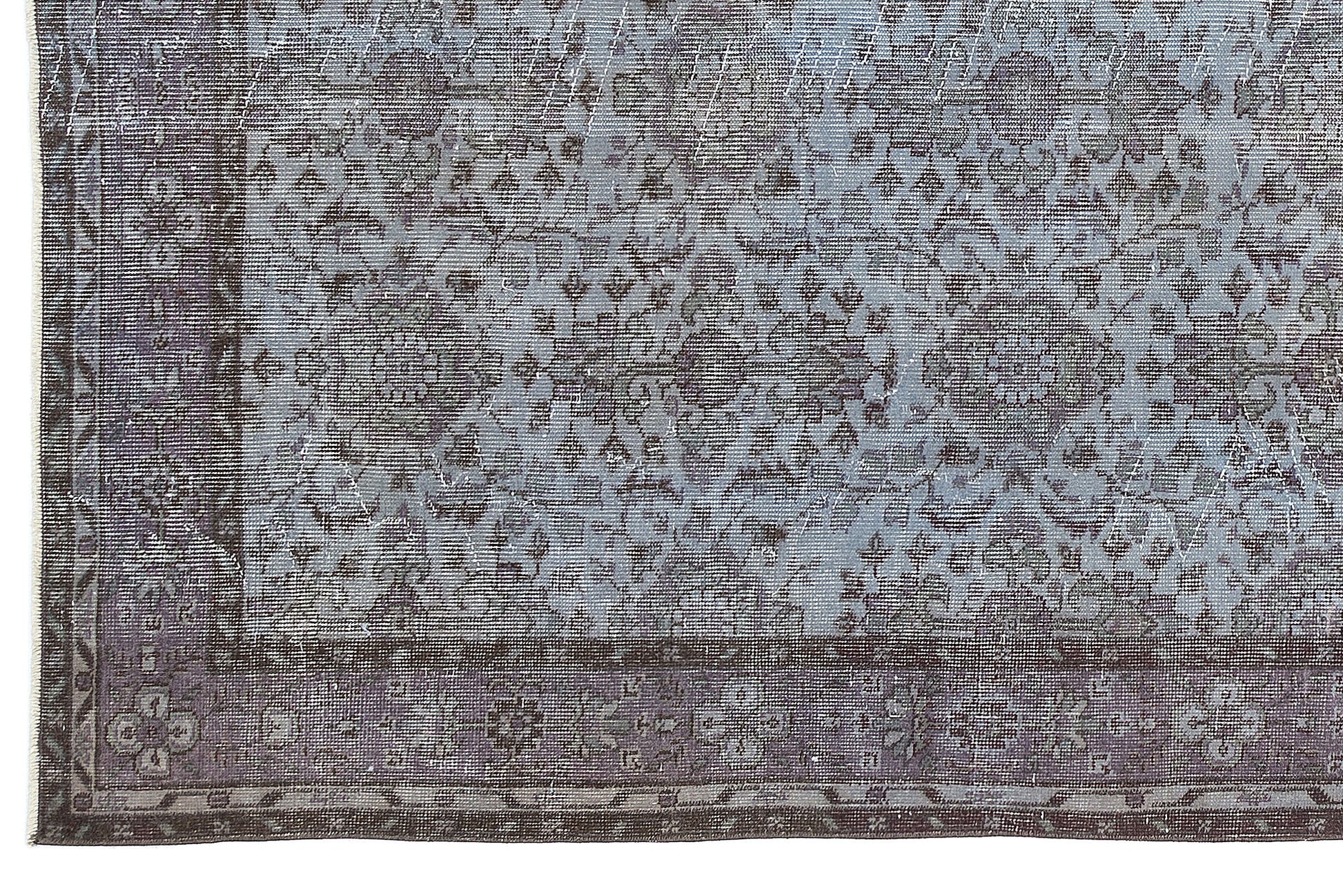 Atina Mavi Eskitme Yün El Dokuma Halısı 166 x 293 Apex Unique