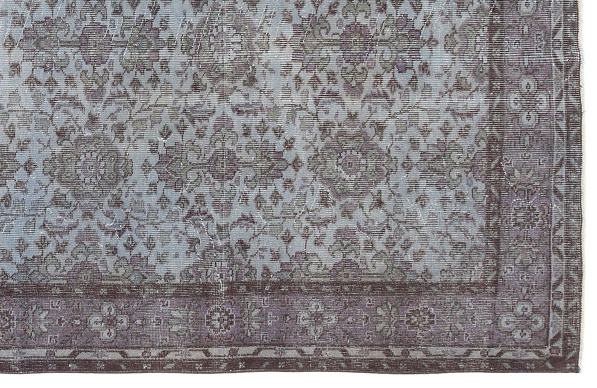 Atina Mavi Eskitme Yün El Dokuma Halısı 166 x 293 Apex Unique