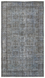 Atina Mavi Eskitme Yün El Dokuma Halısı 163 x 291 Apex Unique